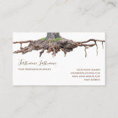 De wortelverwijdering van de boom en de deskundige visitekaartje (Achterkant)