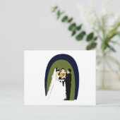 De Woten, de Bride, de Groom en de Ambtenaar Briefkaart (Staand voorkant)