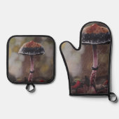 De Wounded Mushroom Mini Ovenwant & Pannenlap Set (Voorkant)