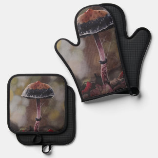 De Wounded Mushroom Mini Ovenwant & Pannenlap Set