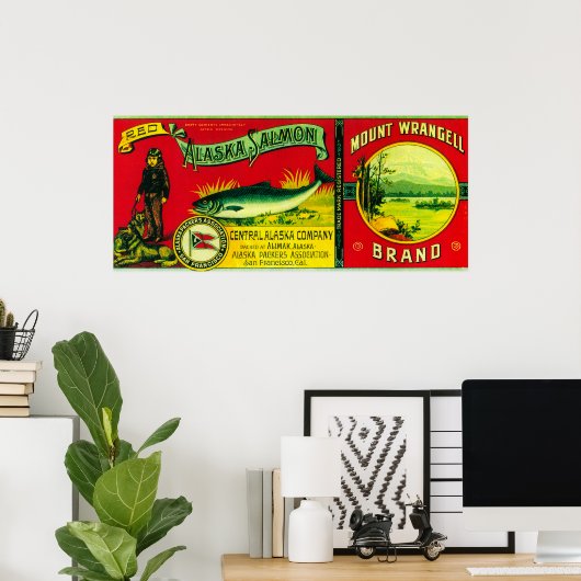De Wrangellzalm kan Alimak, AK Poster (Thuiskantoor)