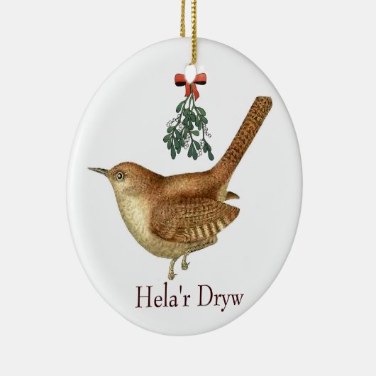 De Wren jagen Keramisch Ornament (Rechts)