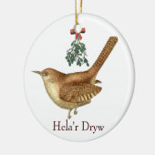 De Wren jagen Keramisch Ornament (Links)