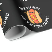 De Wurst is nog steeds grappige hotdog pun Dark BG Cadeaupapier (Rol Hoek)