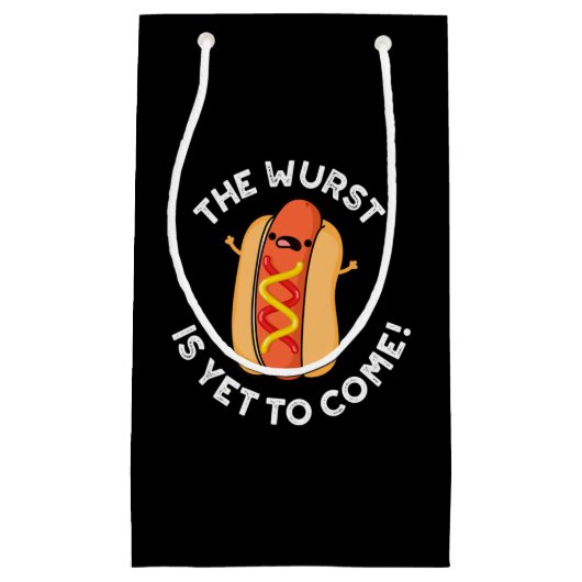 De Wurst is nog steeds grappige hotdog pun Dark BG Klein Cadeauzakje (Voorkant)