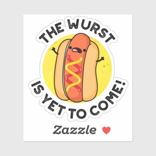 De Wurst is nog steeds grappige hotdogpun Sticker (Vel)