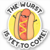 De Wurst is nog steeds grappige hotdogpun Sticker (Voorkant)
