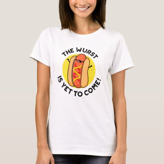 De Wurst is nog steeds grappige hotdogpun T-shirt (Voorkant)