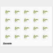 De Wyrm (groen) Ronde Sticker (Vel)