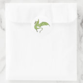 De Wyrm (groen) Ronde Sticker (Tas)