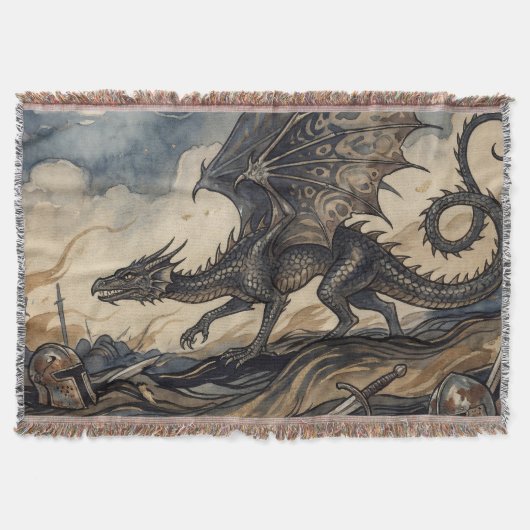 De Wyvern Boven Gevallen Ridders Deken (Voorkant)