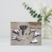 De X-31, F-15S/MTD, SR-71, F-106, F-16XL Briefkaar Briefkaart (Staand voorkant)