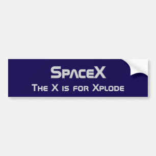 De X staat voor Xplode Bumpersticker