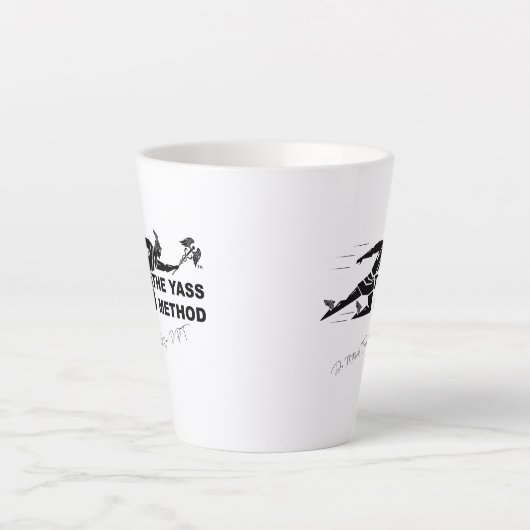 De Yass methode gesigneerd latte cup Latte Mok (Voorkant)