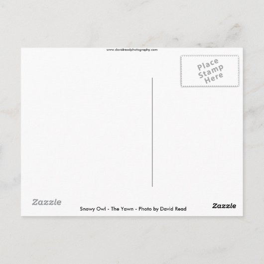 De Yawn Briefkaart (Achterkant)