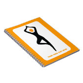 De Yoga-boom stelt zwart, oranje gebruik voor Notitieboek (Rechterzijde)