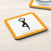 De Yoga-boom stelt zwart, oranje gebruik voor Onderzetter (Linkerzijde)