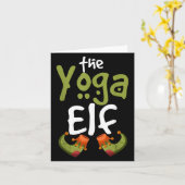 De Yoga Elf Grappig Cadeau Kerstfeest Quote Kaart (Gele Bloem)