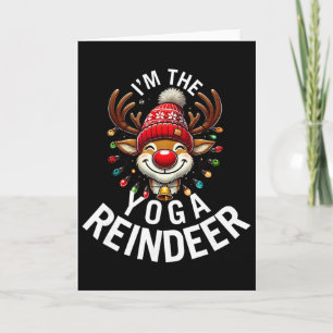 De Yoga Rendier Familie Matching Groep Kerstmis Kaart