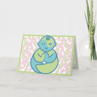 De yoga spreekt Baby: Het Lege Wenskaart van het Kaart