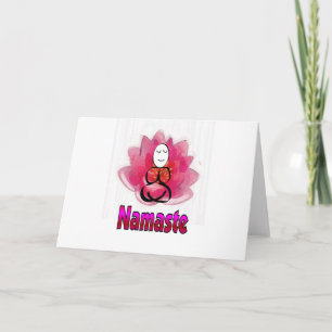 De yoga stelt met de Bloem "Namaste " van Lotus Kaart