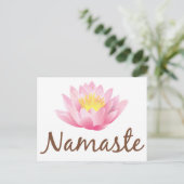 De Yoga van de Bloem van Lotus van Namaste Briefkaart (Staand voorkant)