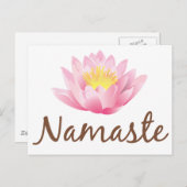 De Yoga van de Bloem van Lotus van Namaste Briefkaart (Voorkant / Achterkant)