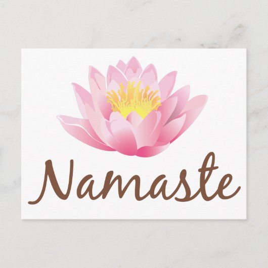De Yoga van de Bloem van Lotus van Namaste Briefkaart (Voorkant)