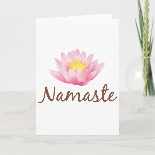 De Yoga van de Bloem van Lotus van Namaste Kaart (Voorkant)