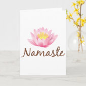 De Yoga van de Bloem van Lotus van Namaste Kaart (Gele Bloem)