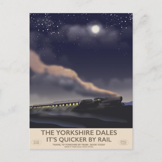 De Yorkshire Dales Railway poster Briefkaart (Voorkant)