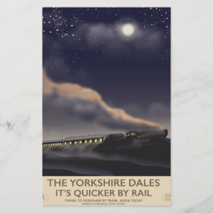 De Yorkshire Dales Railway poster Briefpapier