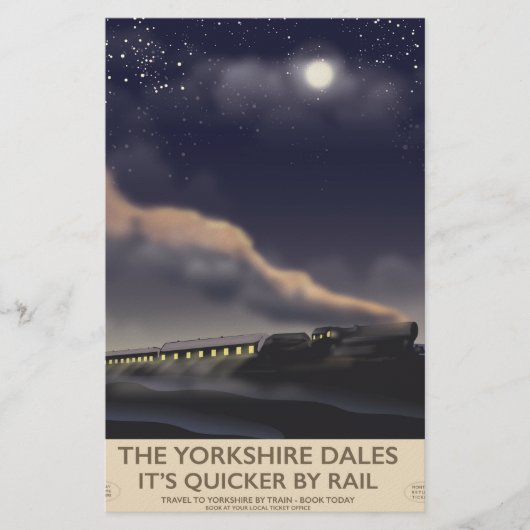 De Yorkshire Dales Railway poster Briefpapier (Voorkant)