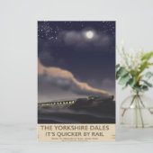 De Yorkshire Dales Railway poster Briefpapier (Staand voorkant)