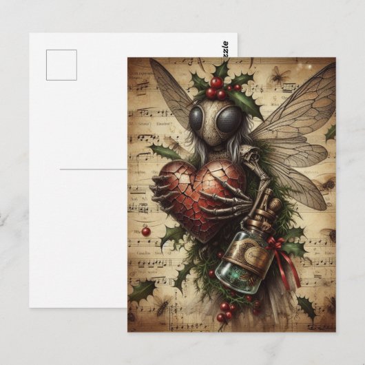 De Yule Insect  AI Art Briefkaart (Voorkant / Achterkant)