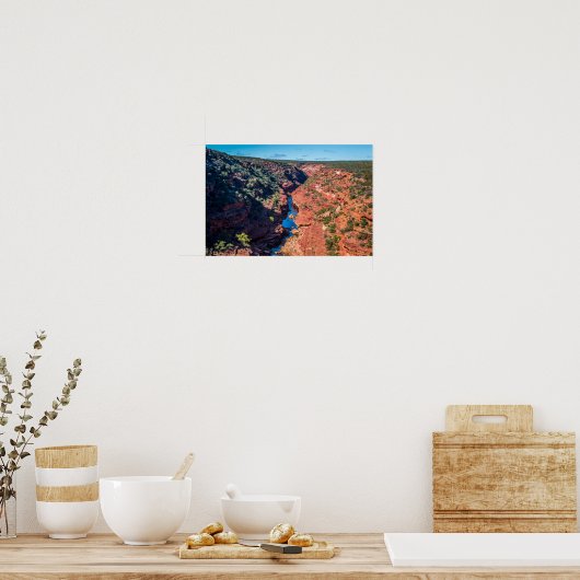 De Z-Bend van Kalbarri, Australië - Poster (Keuken)