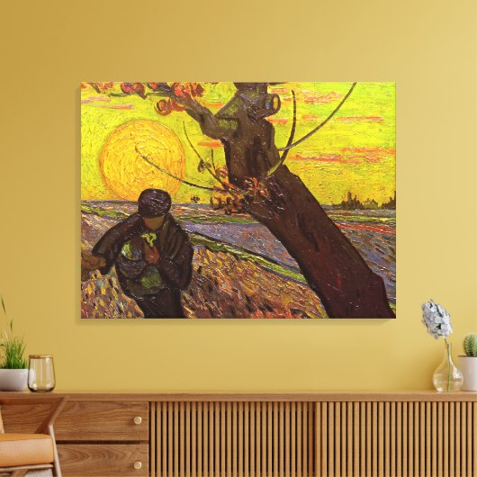 De Zaaier door Vincent van Gogh Canvas Afdruk (Insitu (Woonkamer))
