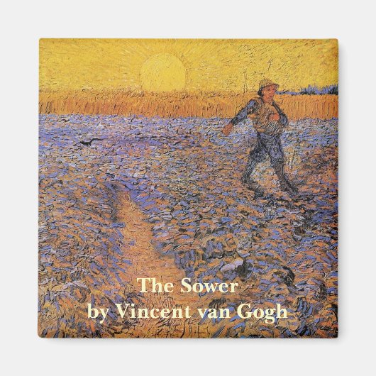 De Zaaier door Vincent van Gogh Magneet (Voorkant)