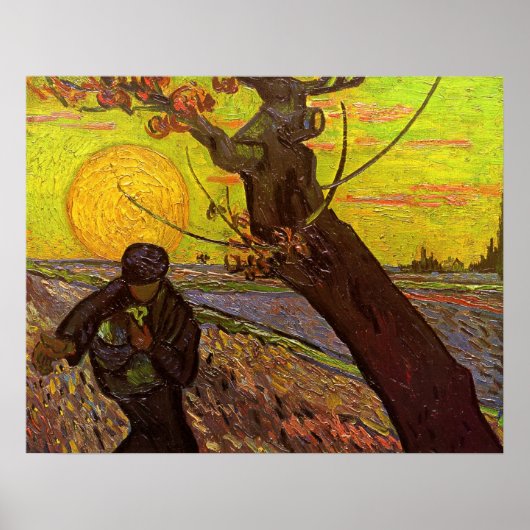 De Zaaier door Vincent van Gogh Poster (Voorkant)