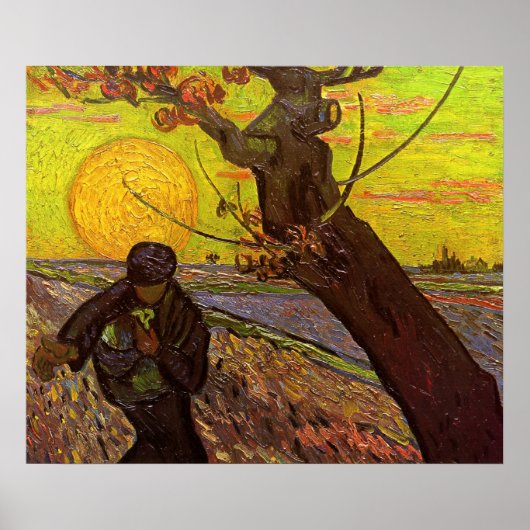 De Zaaier door Vincent van Gogh Poster (Voorkant)