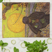 De Zaaier door Vincent van Gogh Theedoek (Gevouwen)
