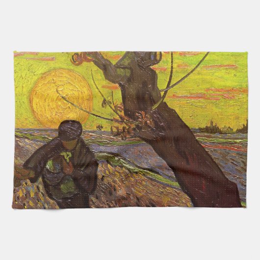 De Zaaier door Vincent van Gogh Theedoek (Horizontaal)