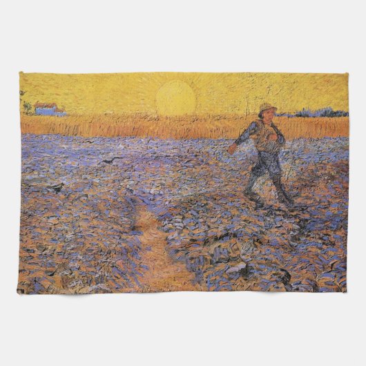 De Zaaier door Vincent van Gogh Theedoek (Horizontaal)