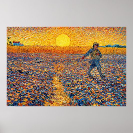 De zaaier van Vincent van Gogh Poster (Voorkant)