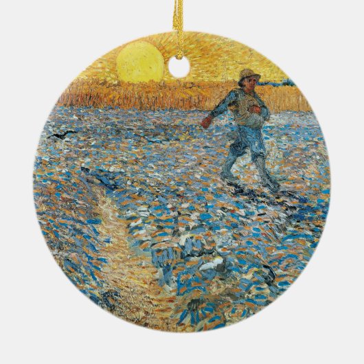 De zaaier | Vincent van Gogh Keramisch Ornament (Achterkant)
