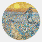 De zaaier | Vincent van Gogh Ronde Sticker (Voorkant)