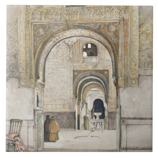 De zaal van de twee zussen (Sala de las dos Herma) Tegeltje (Voorkant)