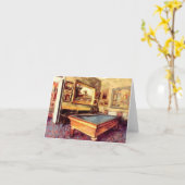 De Zaal van het biljart ontgast langs Notecard Kaart (Gele Bloem)