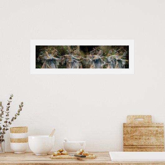 De zachte beweging van de dans (Multi No 1) Poster (Keuken)