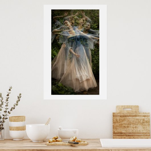 De zachte beweging van de dans (Multi No 4) Poster (Keuken)